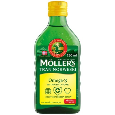 Moller's Tran Norweski suplement diety cytrynowy 250ml