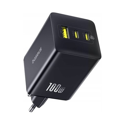 Nabíječka do sítě Baseus EnerFill FE11 100W 2xUSB-C, 1xUSB černá