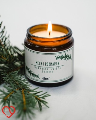 Świeca sojowa Mech i Rozmaryn