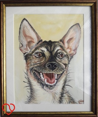 TRIKSI - akwarela, profesjonalnie oprawiona,