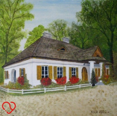 Obraz olejny "Dworek w Sokulach II"