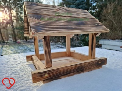 DUŻY OPALNY KARMNIK DLA PTAKÓW (CHARYTYWNIE) + KARMA + HAKI