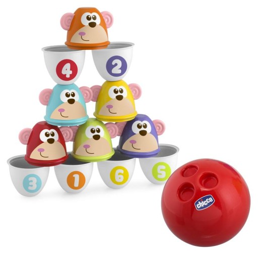 Игрушка CHICCO Разноцветные кегли для боулинга