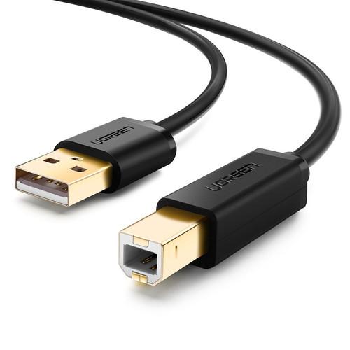 UGREEN KABEL PRZEWÓD DO DRUKARKI SKANERA USB-A /USB-B POZŁACANY 3m