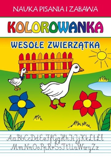 Kolorowanka Wesołe zwierzętka nauka pisania i zabawa zadania dla dzieci