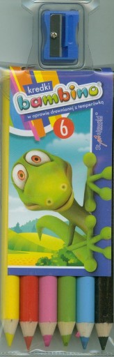 КАРАНДАШНЫЕ МЕЛКИ - 6 цветов + точилка - BAMBINO