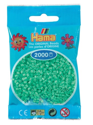 KORALIKI HAMA MINI 2000 SZTUK 501-11 JASNO ZIELONE