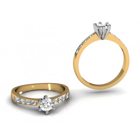 Замечательное алмазное кольцо с 0,25 CT