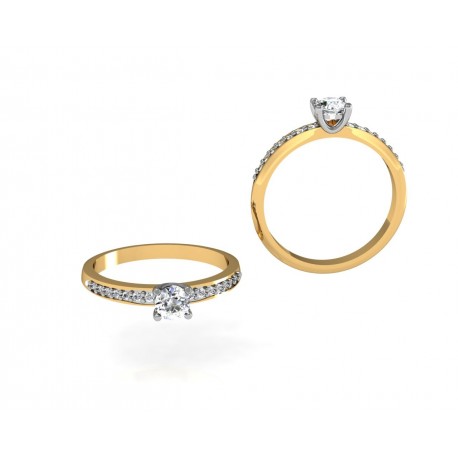 WSPANIAŁY Pierścionek z BRYLANTAMI 0,34 ct