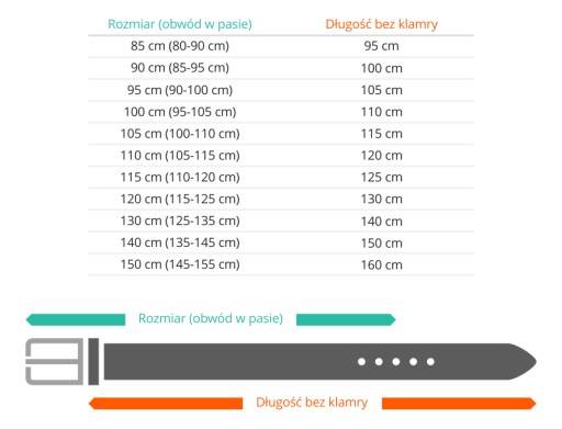 Pasek męski parciany Zielony 105 cm