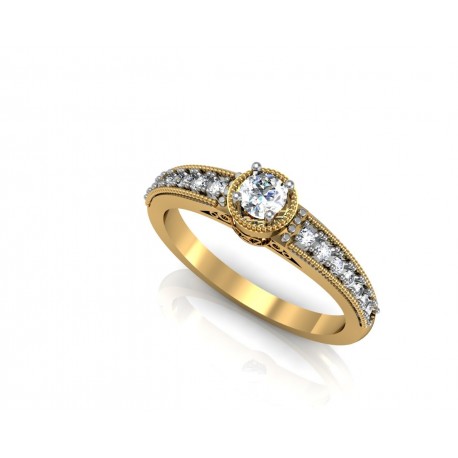 WSPANIAŁY Pierścionek z BRYLANTAMI 0,36 ct