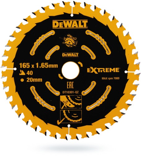 Диск по дереву 165 мм 40z DeWALT EXTREME DT10301