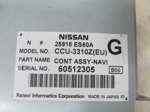NISSAN X-TRAIL T30 NAVI DVD НАВИГАЦИОННЫЙ СЧИТЫВАТЕЛЬ 2591