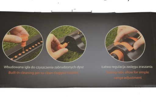 ZRASZACZ OGRODOWY OSCYLACYJNY WAHADŁOWY KOMPAKTOWY 16DYSZ BLACK LINE BRADAS