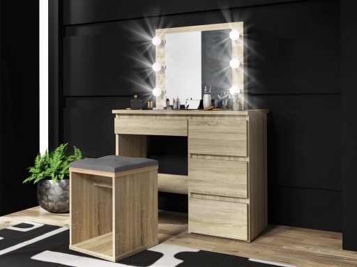 BETA 6 LED КОСМЕТИЧЕСКИЙ СТОЛИК SONOMA С ЯЩИКАМИ