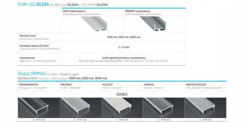 Profil aluminiowy LUMINES SILEDA anodowany 2m