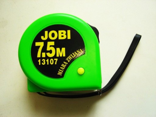 Рулетка РУЛАННАЯ со СТОПОМ 7,5 м х 25 мм JOBI