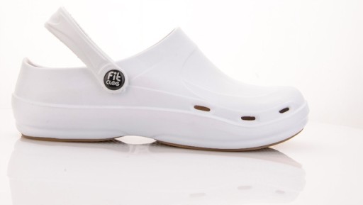Удобные легкие шлепанцы белого цвета из ЭВА Stylish FitClog 44