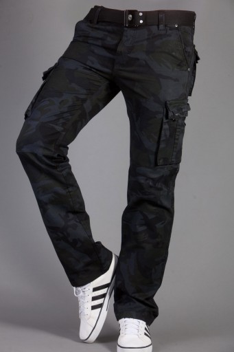Bojówki moro + pasek 2096-1 rozm. 36 fashionmen2