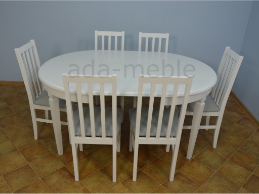 DELI комплект из 6 стульев и круглого стола 110х110/210