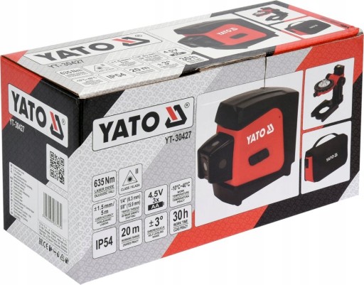 YATO 5-ТОЧЕЧНЫЙ ЛАЗЕР САМОВЫРАВНИВАЮЩИЙСЯ + КРОНШТЕЙН 20м