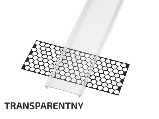 Абажур прозрачный ПВХ SLIM 8-9мм 2 метра для алюминиевого профиля 12мм X LED