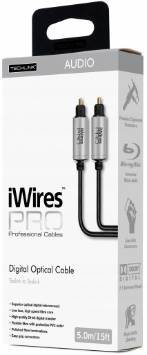 ОПТИЧЕСКИЙ КАБЕЛЬ TOSLINK TECHLINK IWIRES PRO 1м