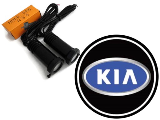 ŚWIATŁA LED POWITALNE LOGO KIA PROJEKTOR MOC 2x7W