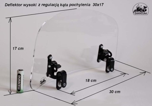 Дефлектор мотоцикла, обтекатель лобового стекла, DARKOJAK 30x14