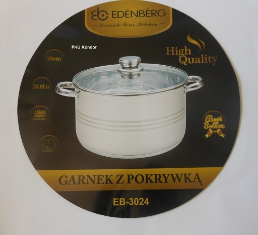 ZILNER Большая кастрюля 20л, 36х20см, ТОЛСТОЕ дно, мерный стакан
