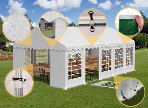 4x6m 2-3,15m Namiot pawilon ogrodowy + GRATIS