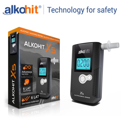 Электрохимический алкотестер АЛКОХИТ Х5 для автомобилей GW. 2 года