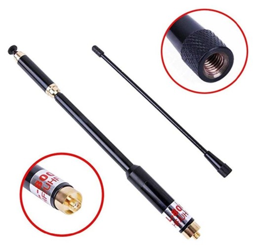 ТЕЛЕСКОПИЧЕСКАЯ АНТЕННА 22-85см для BAOFENG UV5R UV82