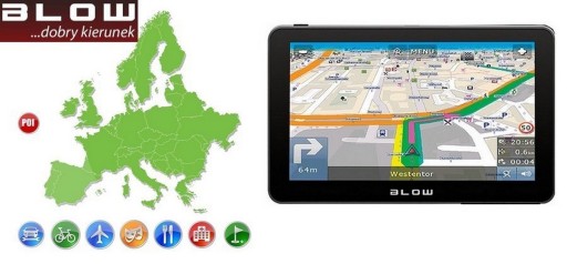 NAWIGACJA BLOW GPS720 7' MAPY EU PL BLUETOOTH AV