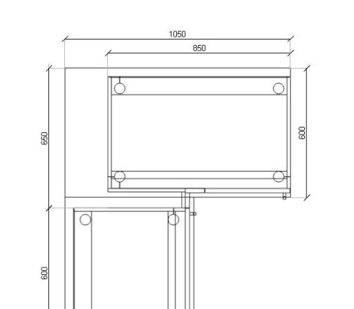 LORA DPP 105/65 Шкаф угловой однодверный, 105 см