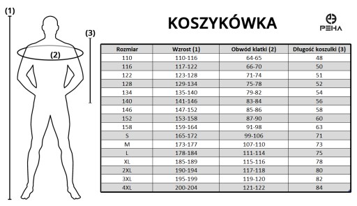 Koszulka koszykarska PEHA Icon - nadruk gratis