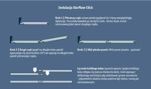 Panele winylowe Click Scandinavian oak beż 1,61 m2