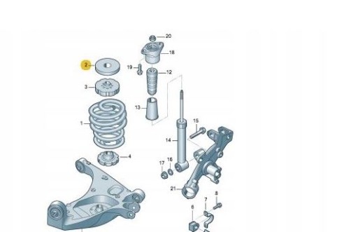Проставка пружины Audi A4 B6 B7 A6 C6
