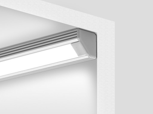 Zaślepka 45-ALU do profilu LED KLUŚ biała pełna