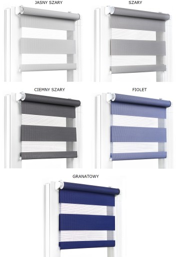 ROLETA DZIEŃ NOC 38x150 CM NAPINACZ RÓŻNE KOLORY