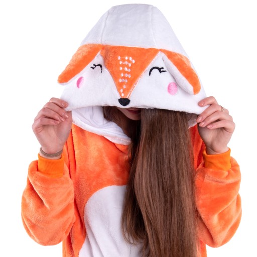 FOX PAJAMA Кигуруми Onesie Маскарадный костюм Комбинезон S 146-154 см