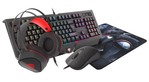 Zestaw dla graczy 4 w 1 Cobalt 330 klawiatura mysz + słuchawki + podkładka