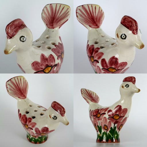АНТИКВАРИАТ ! СТАРИННАЯ ИКЕБАНА / ФИГУРКА КУРИЦЫ