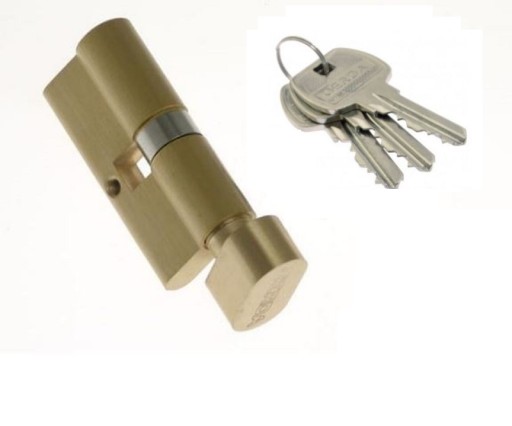 Дверная вставка с замком и ручкой Gerda 45/45, комплект из 3 ключей, прочная латунь