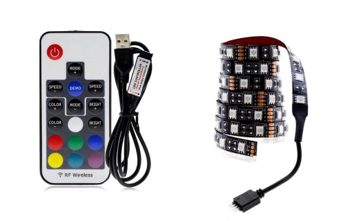5 М RGB 5050 СВЕТОДИОДНАЯ ЛЕНТА ДЛЯ ТЕЛЕВИЗОРА ПОДСВЕТКА USB ПУЛЬТ ДУ USB