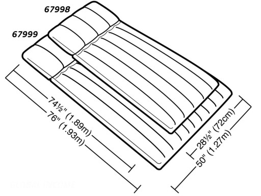 ТУРИСТИЧЕСКИЙ НАДУВНЫЙ МАТРАС 72x189x20 INTEX 67998