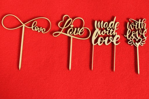 LOVE CAKE TOPPER мини-деревянный НАБОР