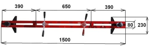 ДВИГАТЕЛЬ ПОДВЕСКА БАЛКА ТРАВЕРС 500 кг 1500 мм