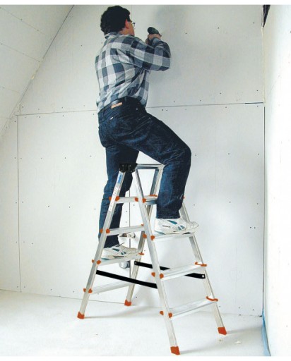 Krause Dopplo 2x4 двухсторонняя алюминиевая лестница