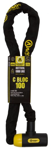 MOCNY ŁAŃCUCH Z ZAMKIEM AUVRAY C-BLOC 100CM